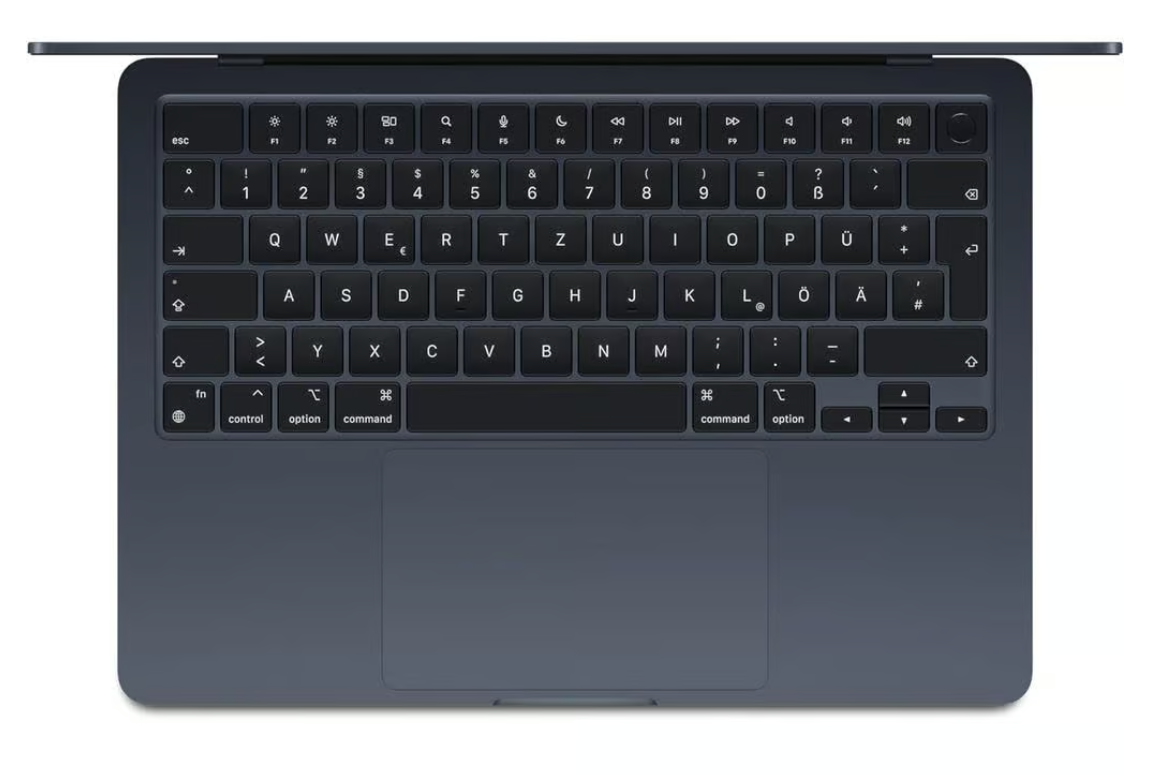 MacBook Air 13.6" (2024) - Apple M3 avec CPU 8 cœurs et GPU 8 cœurs - 8Go RAM - SSD 256Go - QWERTZ - Allemand